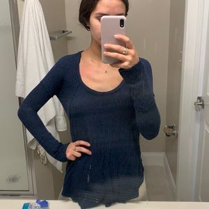 FREE PEOPLE navy blue sweater